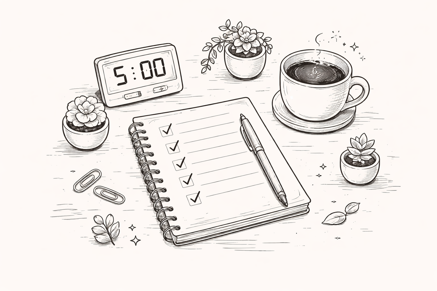 5-Minute Habit Ideas Illustration